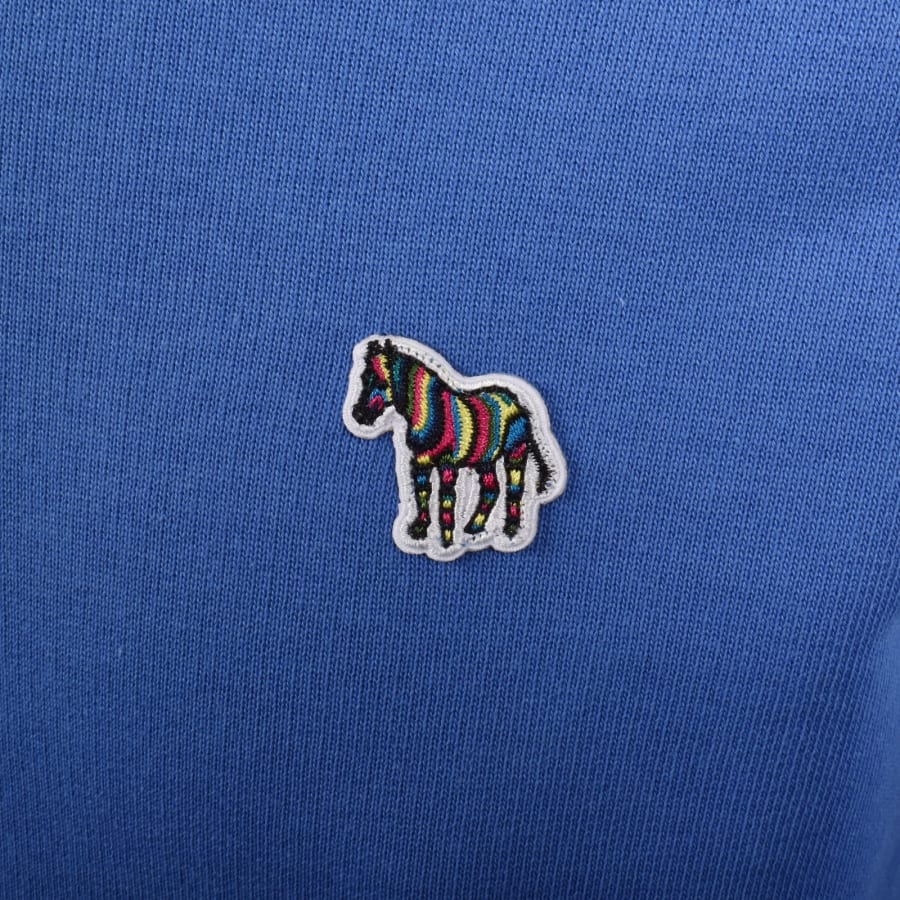 Image number 3 for Paul Smith Zebra Half Zip Sweatshirt Blue