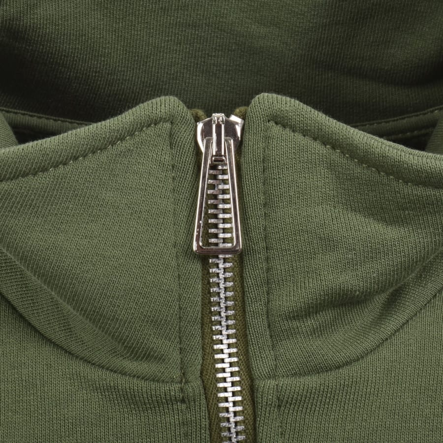 Image number 4 for Paul Smith Zebra Half Zip Sweatshirt Green