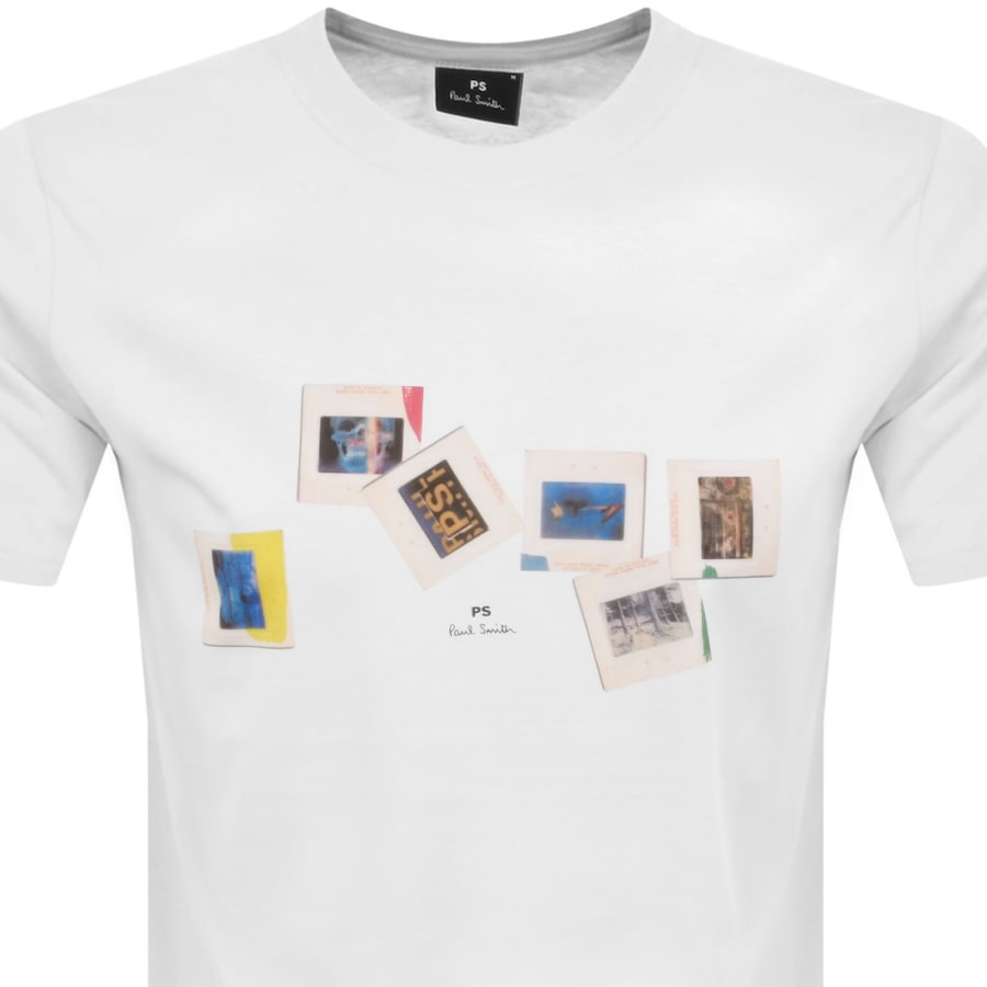 Image number 2 for Paul Smith Slides Graphic T Shirt White