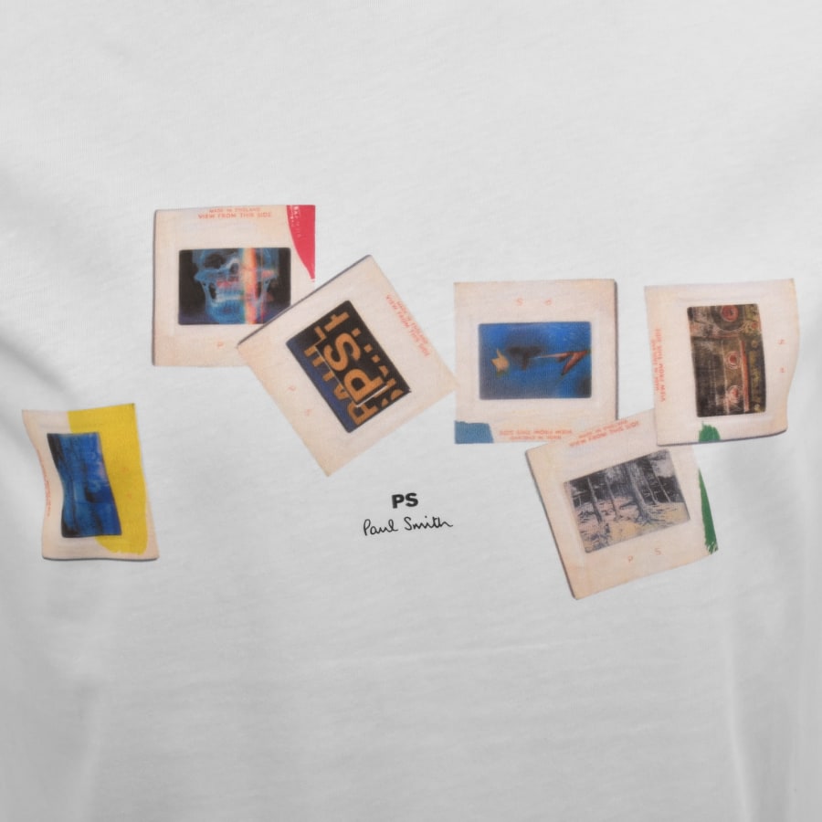 Image number 3 for Paul Smith Slides Graphic T Shirt White