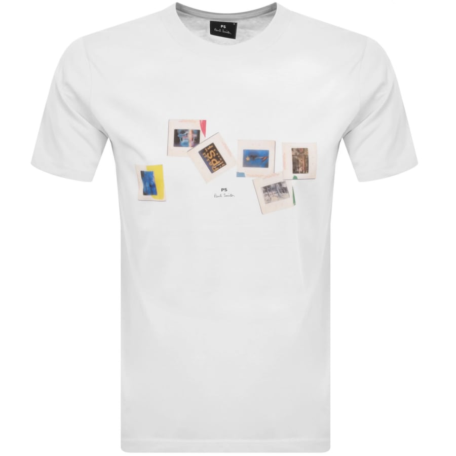 Image number 1 for Paul Smith Slides Graphic T Shirt White