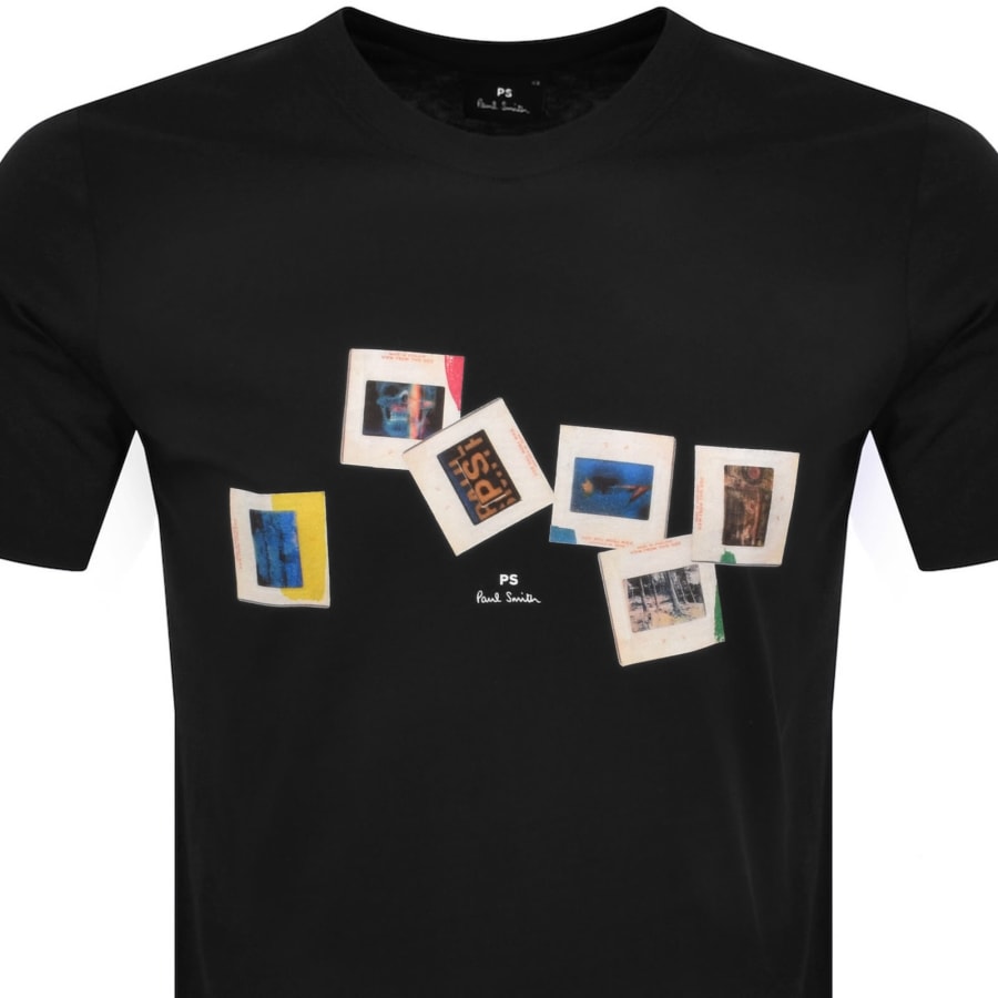 Image number 2 for Paul Smith Slides Graphic T Shirt Black