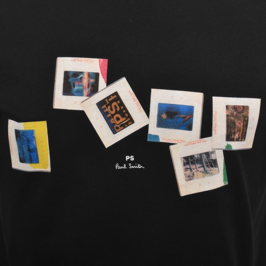 Image number 3 for Paul Smith Slides Graphic T Shirt Black