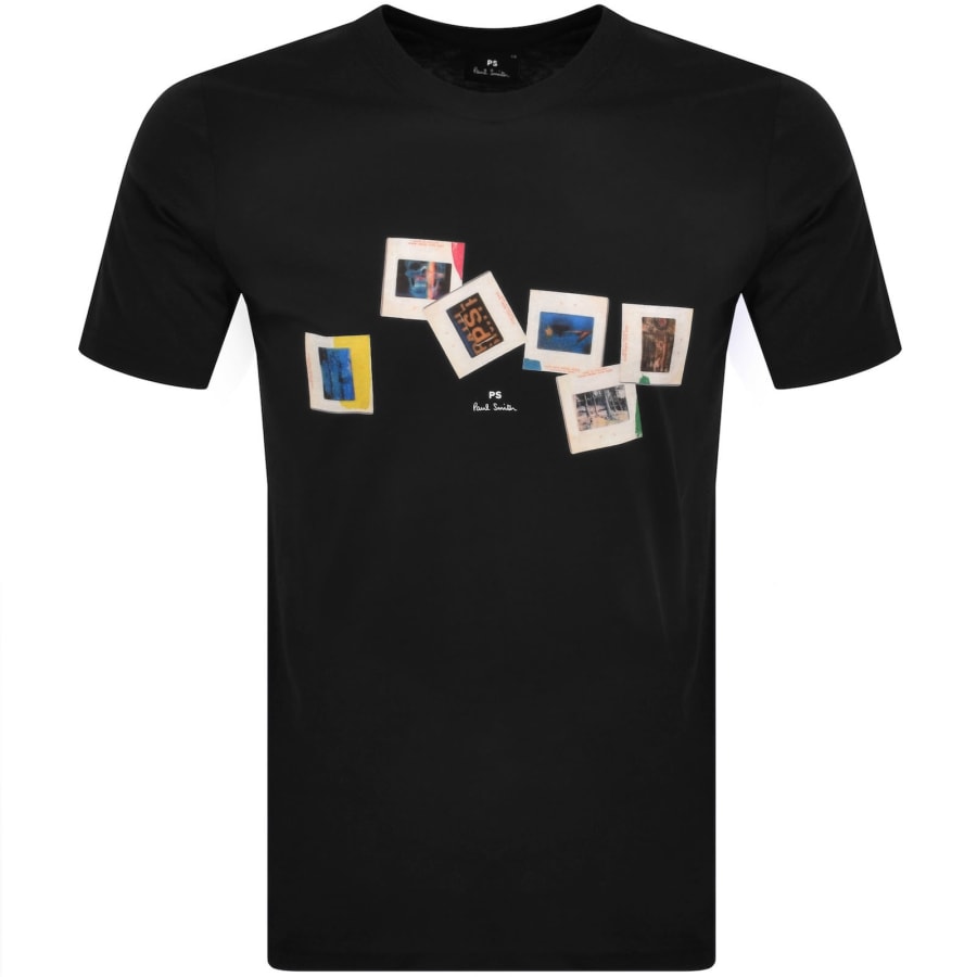 Image number 1 for Paul Smith Slides Graphic T Shirt Black