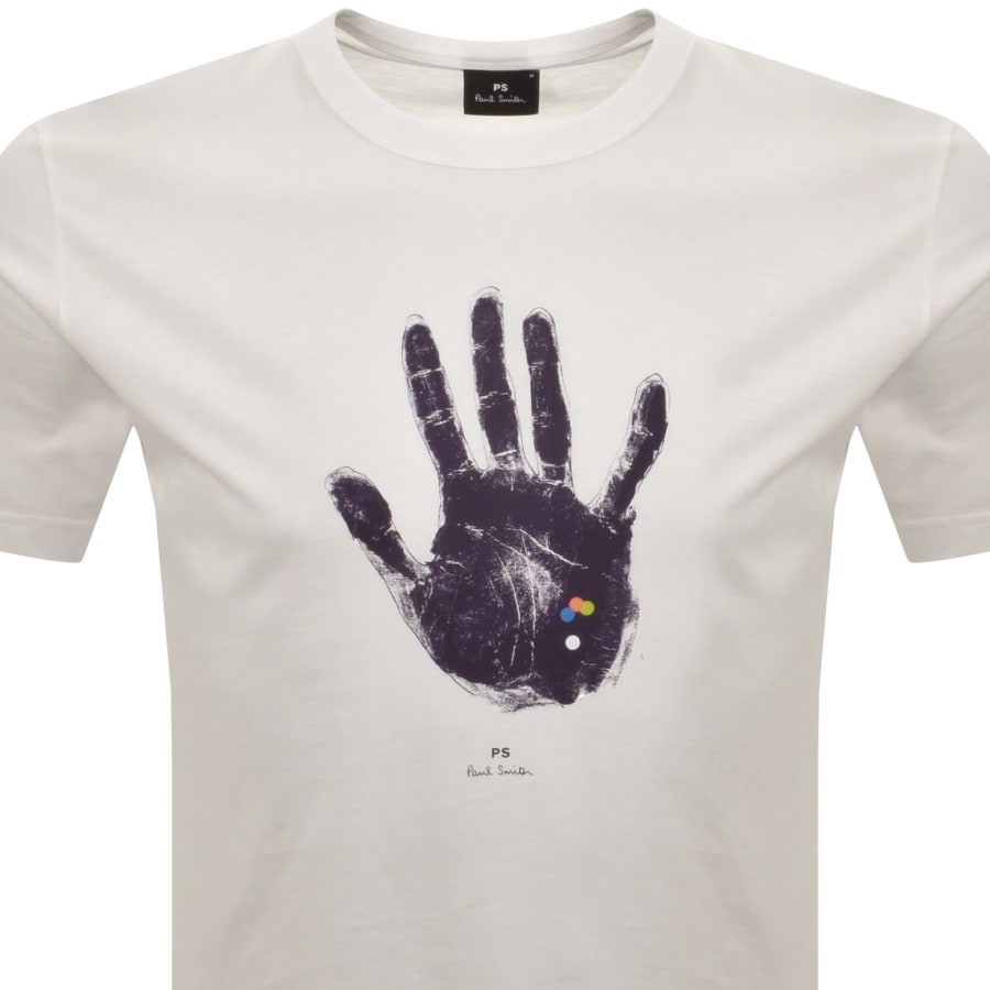 Image number 2 for Paul Smith Hand Graphic T Shirt White