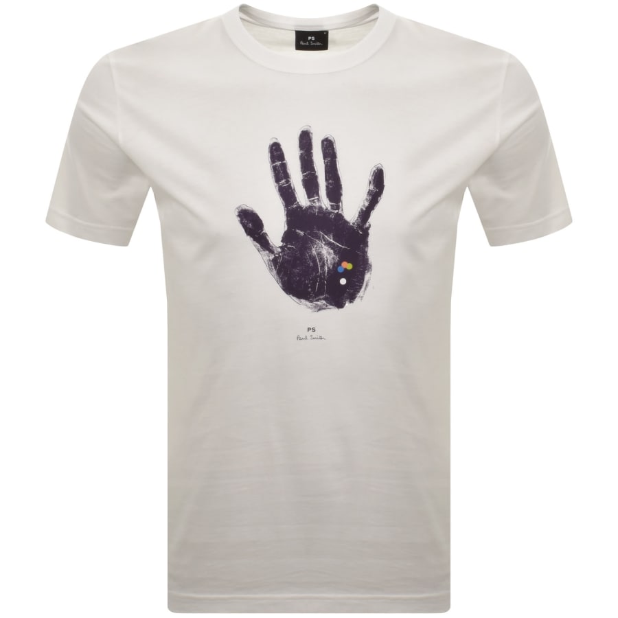 Image number 1 for Paul Smith Hand Graphic T Shirt White