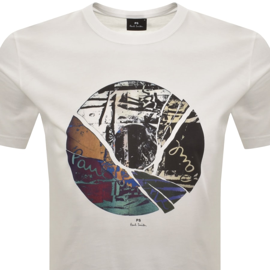 Image number 2 for Paul Smith Short Sleeve Graphic T Shirt White