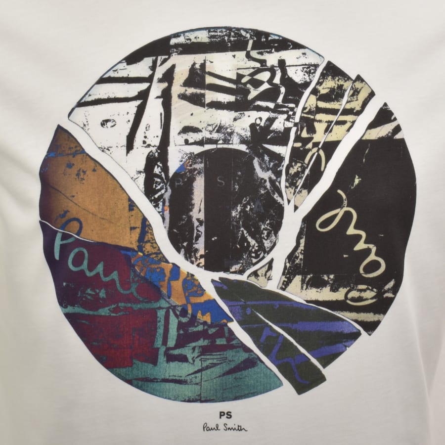 Image number 3 for Paul Smith Short Sleeve Graphic T Shirt White
