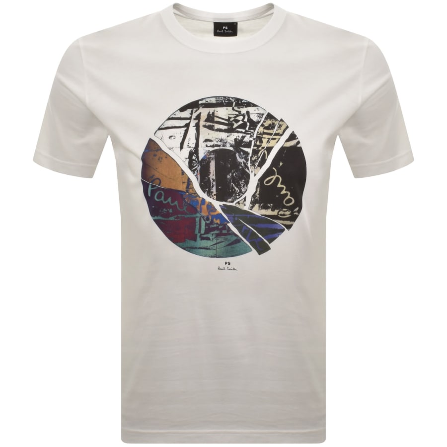 Image number 1 for Paul Smith Short Sleeve Graphic T Shirt White