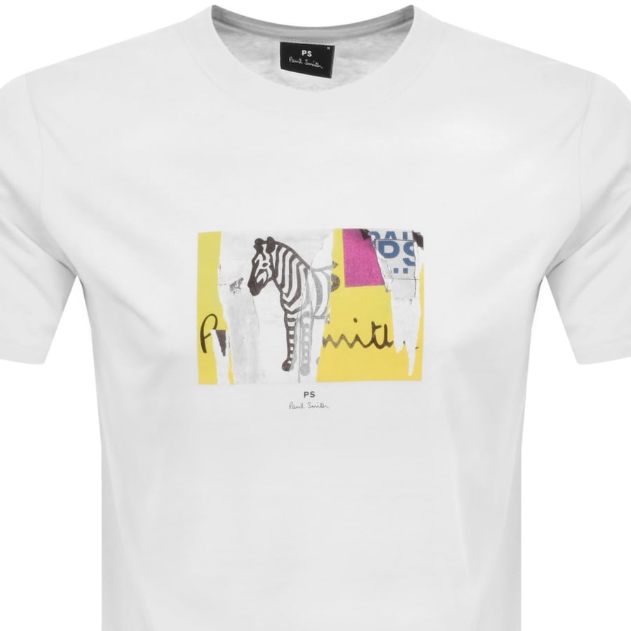 Image number 2 for Paul Smith Zebra Graphic T Shirt White