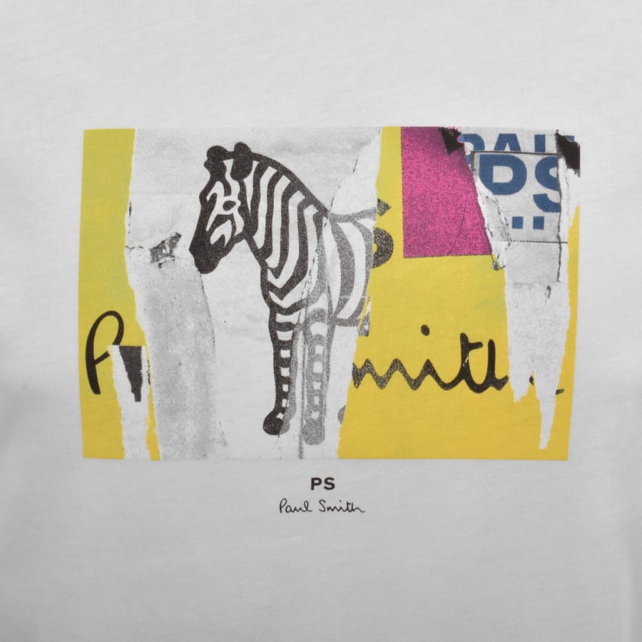 Image number 3 for Paul Smith Zebra Graphic T Shirt White