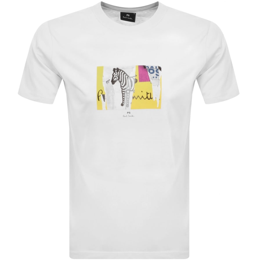 Image number 1 for Paul Smith Zebra Graphic T Shirt White
