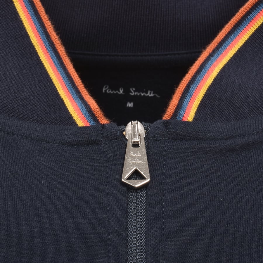 Image number 4 for Paul Smith Rib Artist Bomber Jacket Navy