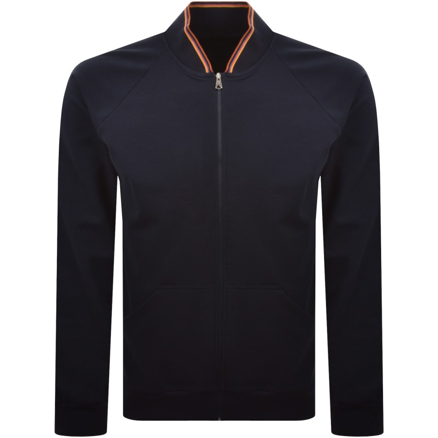 Image number 1 for Paul Smith Rib Artist Bomber Jacket Navy