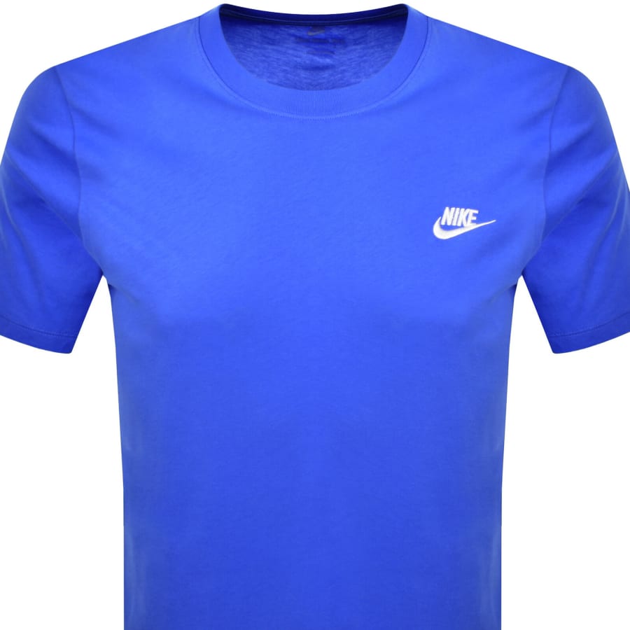Image number 2 for Nike Crew Neck Club T Shirt Blue