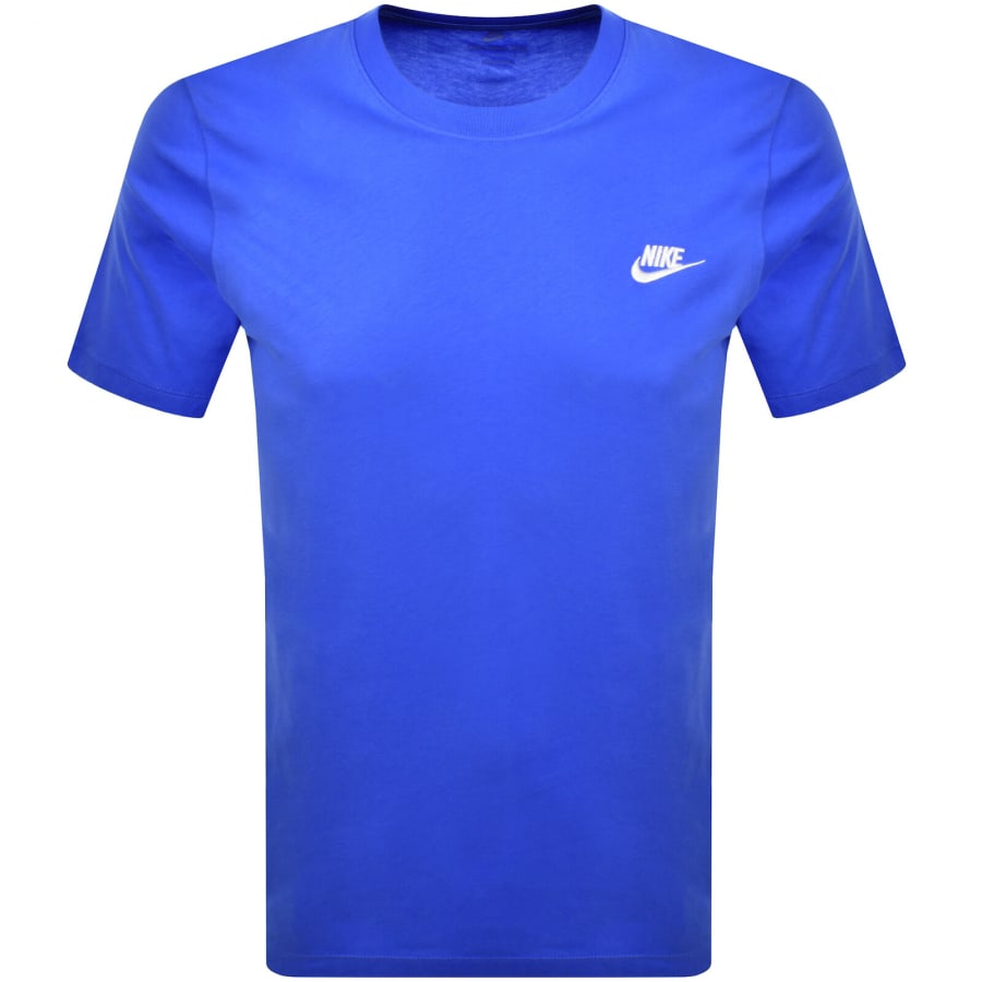 Image number 1 for Nike Crew Neck Club T Shirt Blue