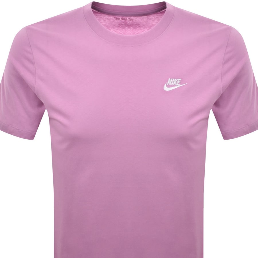 Image number 2 for Nike Crew Neck Club T Shirt Pink