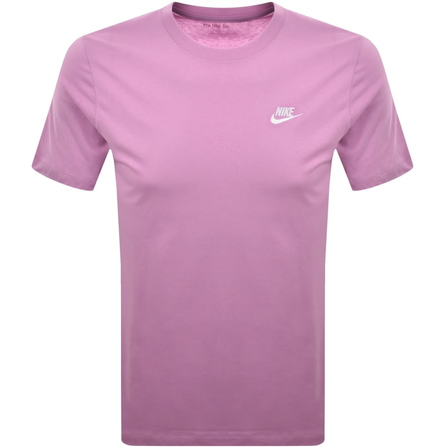 Image number 1 for Nike Crew Neck Club T Shirt Pink