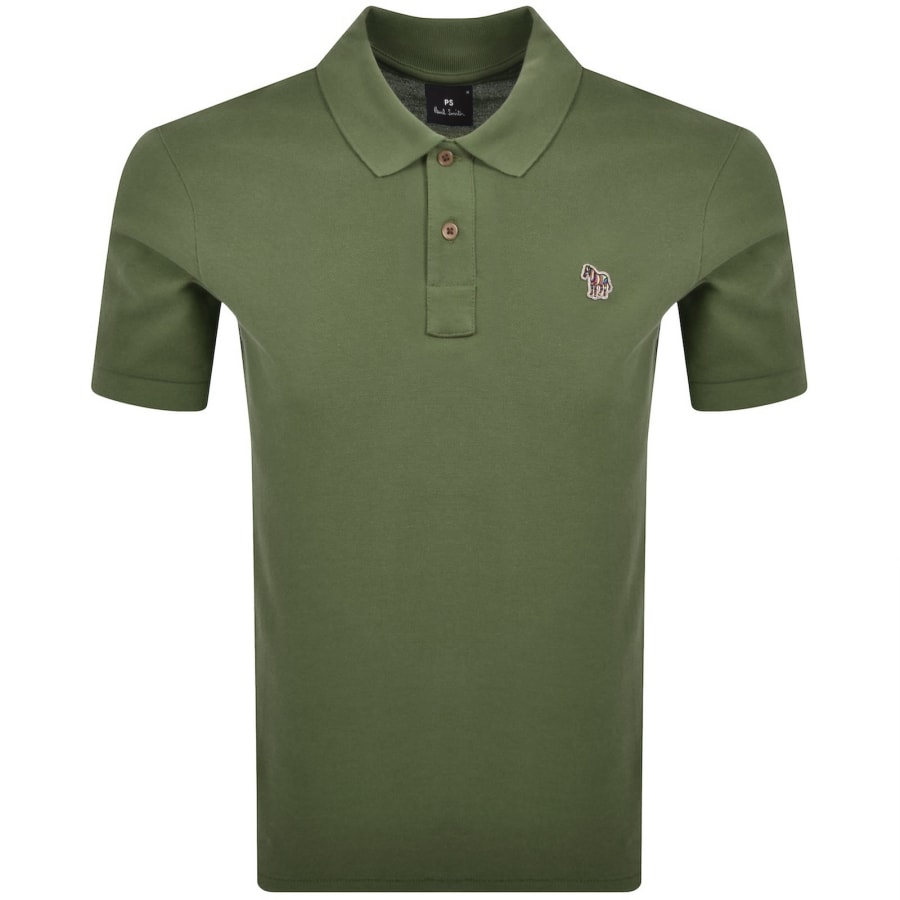 Image number 1 for Paul Smith Zebra Polo T Shirt Green
