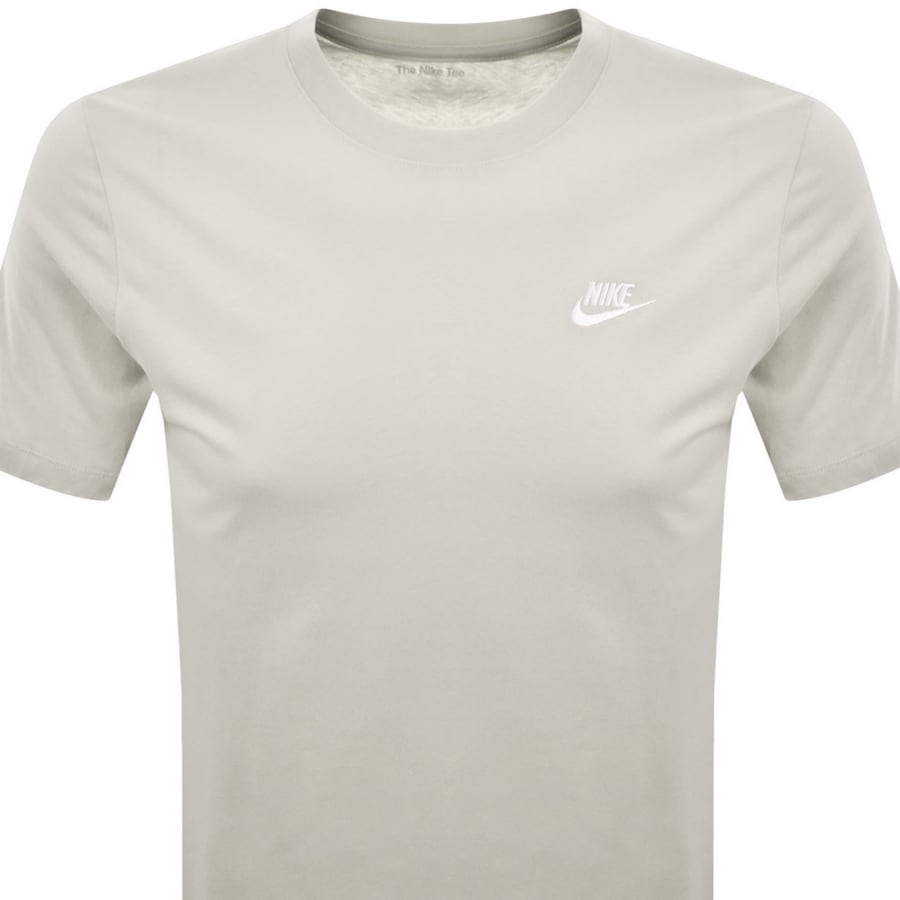 Image number 2 for Nike Crew Neck Club T Shirt Beige