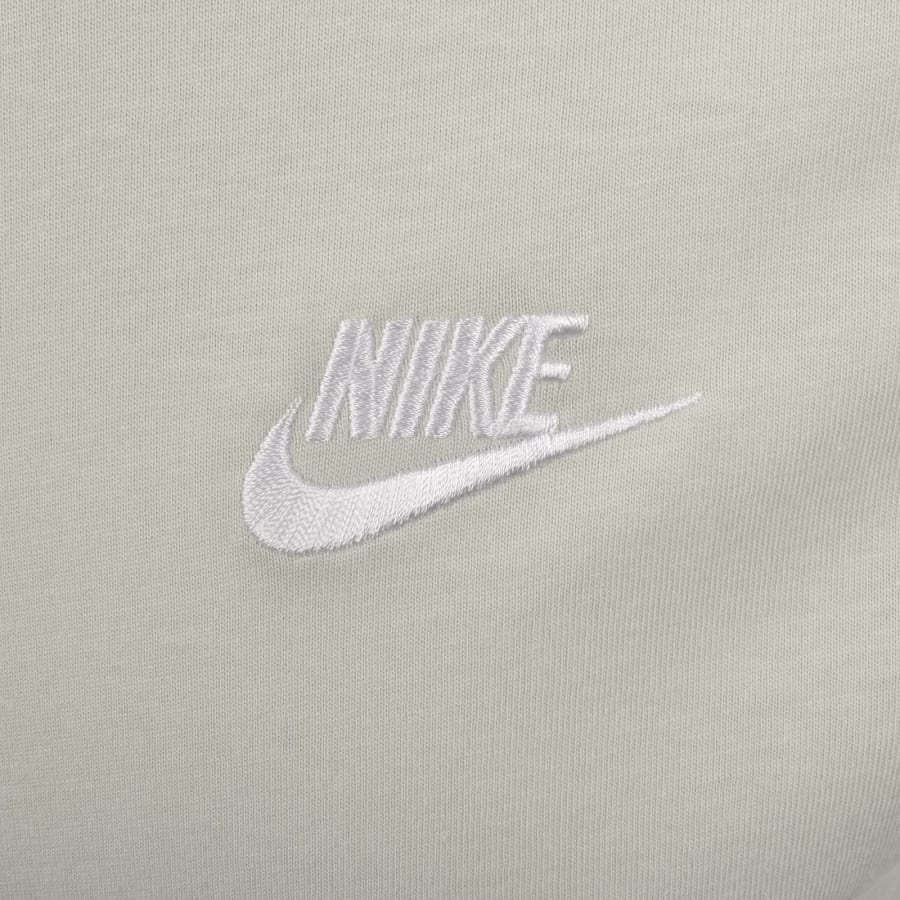 Image number 3 for Nike Crew Neck Club T Shirt Beige