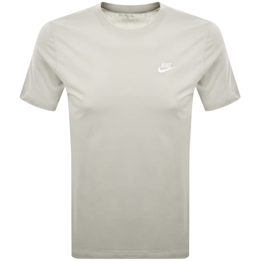 Image number 1 for Nike Crew Neck Club T Shirt Beige