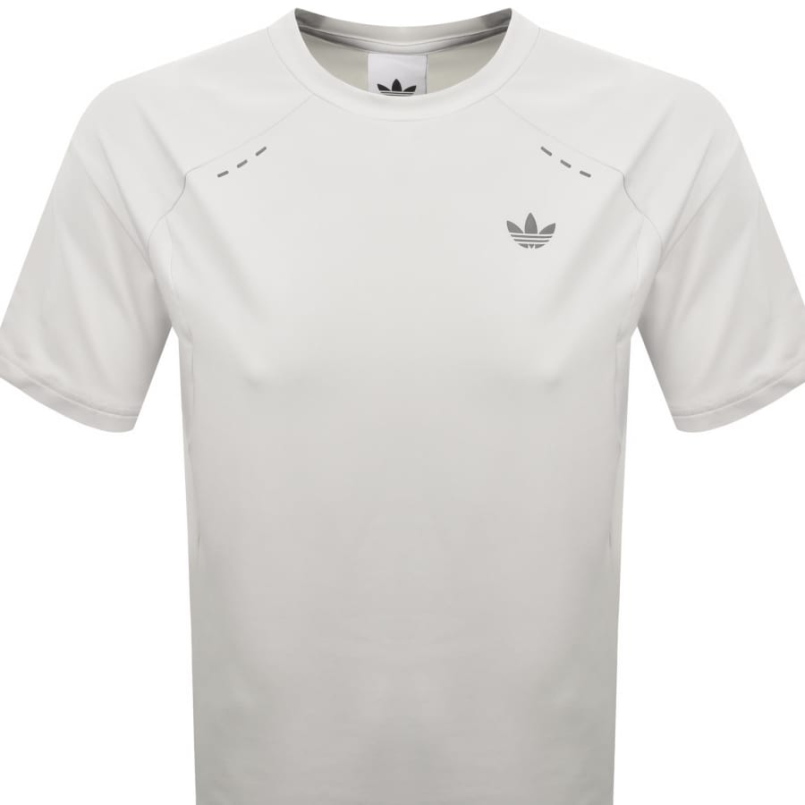 Image number 2 for adidas Essential Tech Trefoil T Shirt Grey