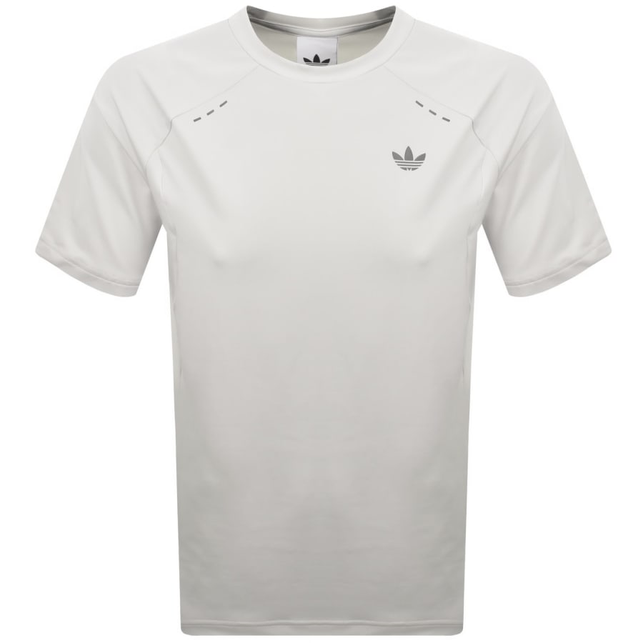 Image number 1 for adidas Essential Tech Trefoil T Shirt Grey
