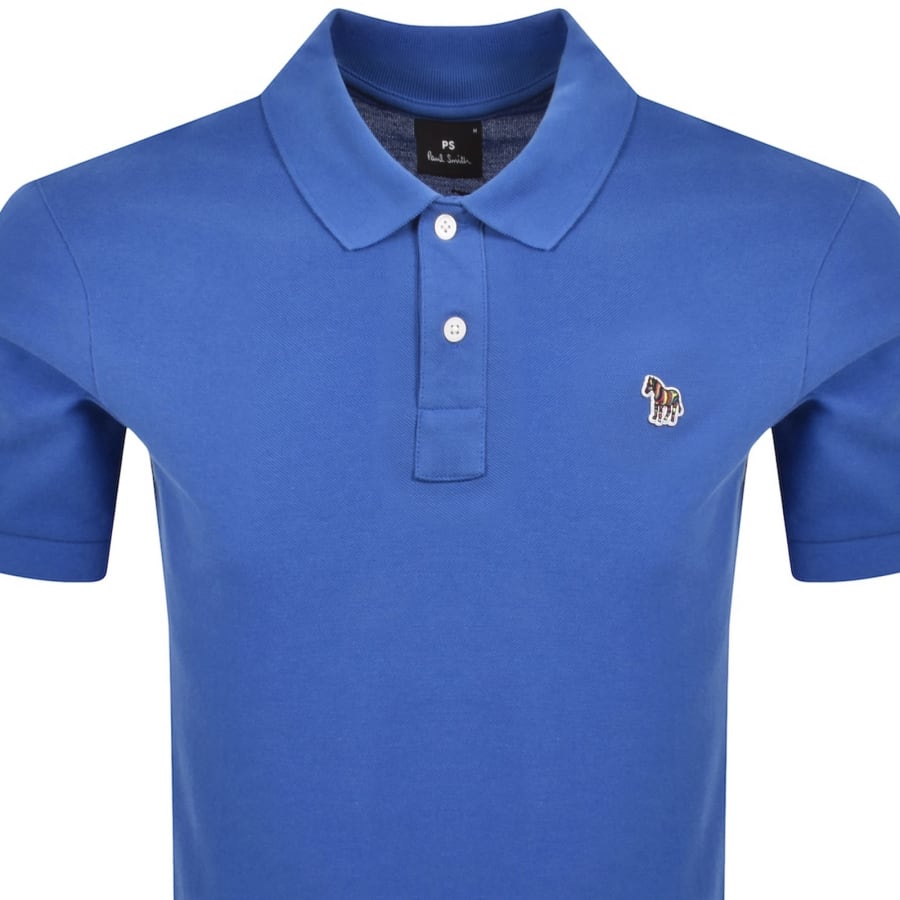 Image number 2 for Paul Smith Zebra Polo T Shirt Blue