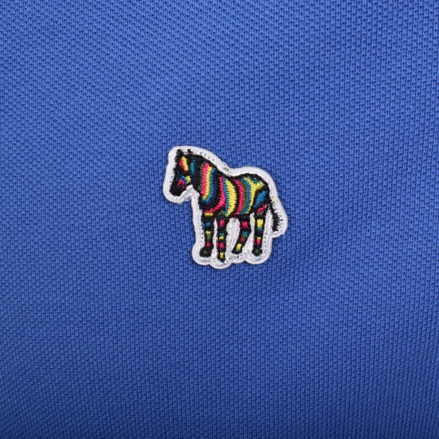 Image number 3 for Paul Smith Zebra Polo T Shirt Blue