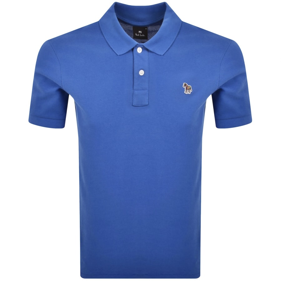 Image number 1 for Paul Smith Zebra Polo T Shirt Blue