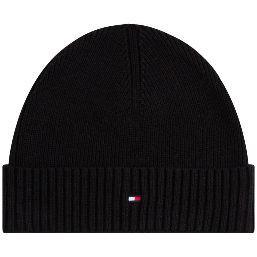 Image number 1 for Tommy Hilfiger Flag Beanie Hat Black