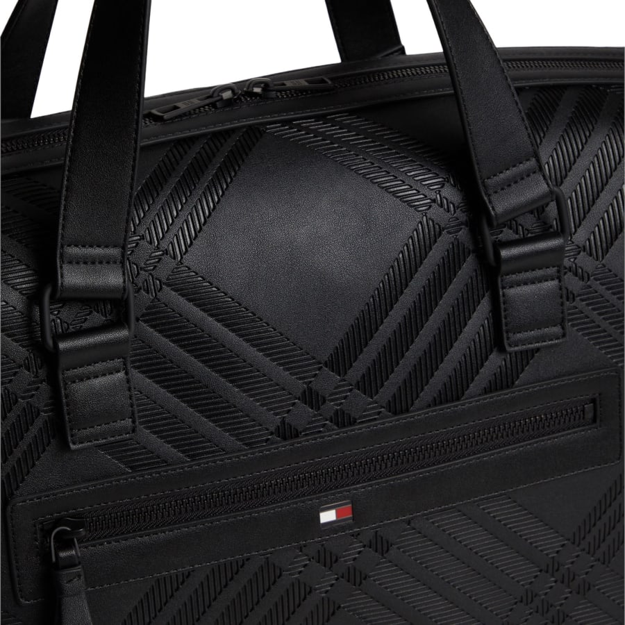 Image number 3 for Tommy Hilfiger Textured Duffle Bag Black