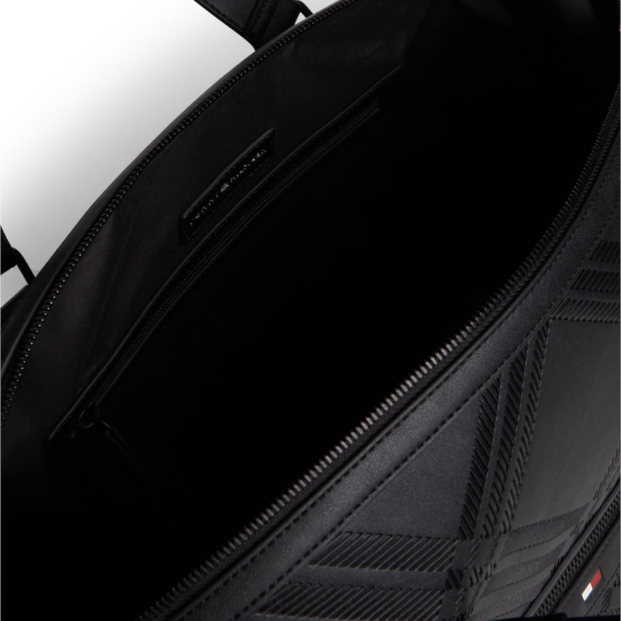 Image number 4 for Tommy Hilfiger Textured Duffle Bag Black