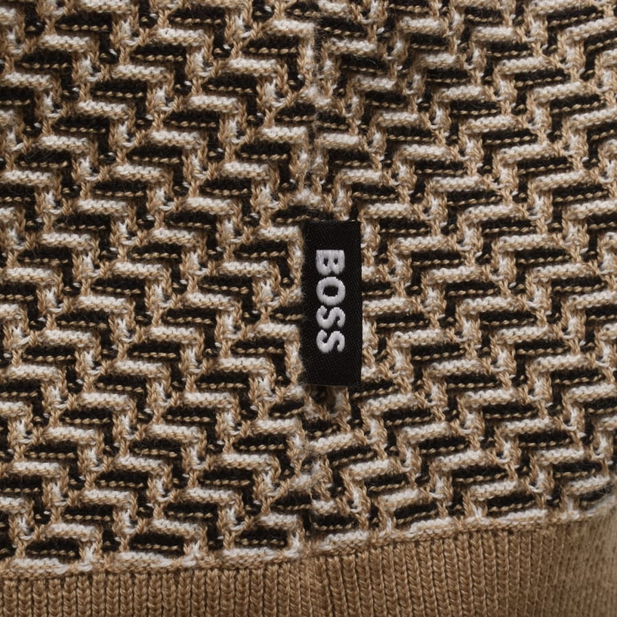 Image number 3 for BOSS H Lomare Knit Polo Beige
