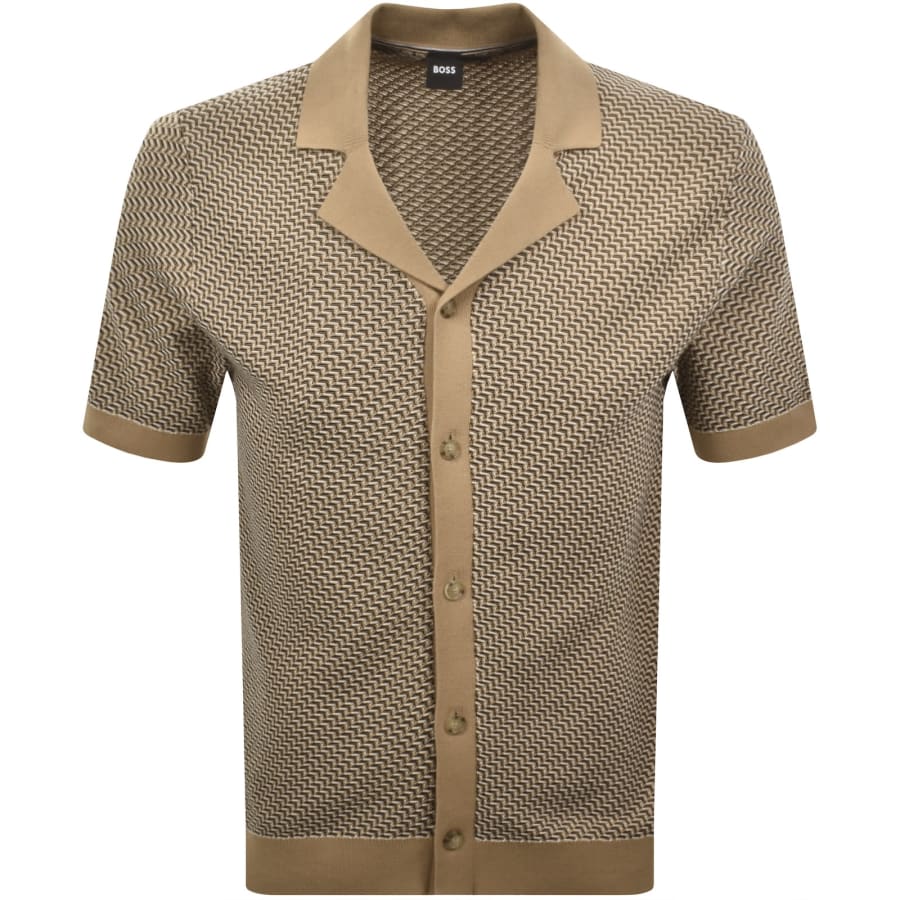 Image number 1 for BOSS H Lomare Knit Polo Beige