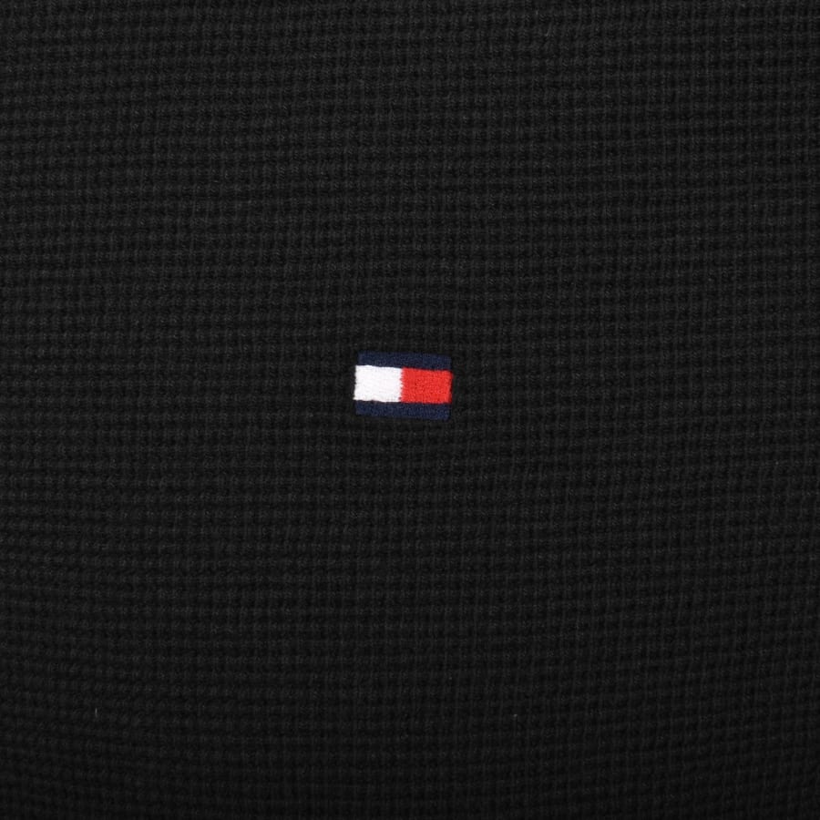 Image number 3 for Tommy Hilfiger Textured Long Sleeve T Shirt Black
