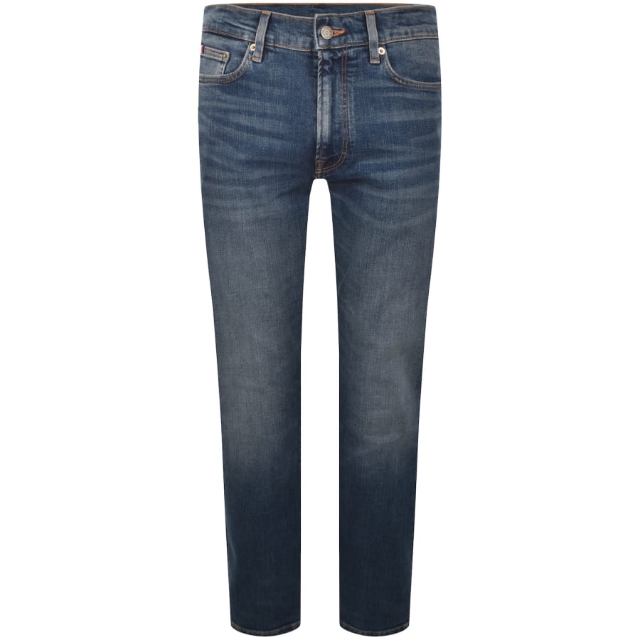 Image number 2 for Tommy Hilfiger Denton Slim Straight Fit Jeans Blue