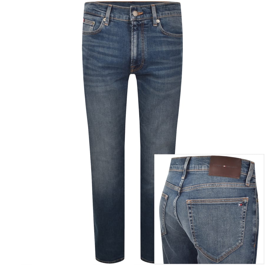 Image number 1 for Tommy Hilfiger Denton Slim Straight Fit Jeans Blue
