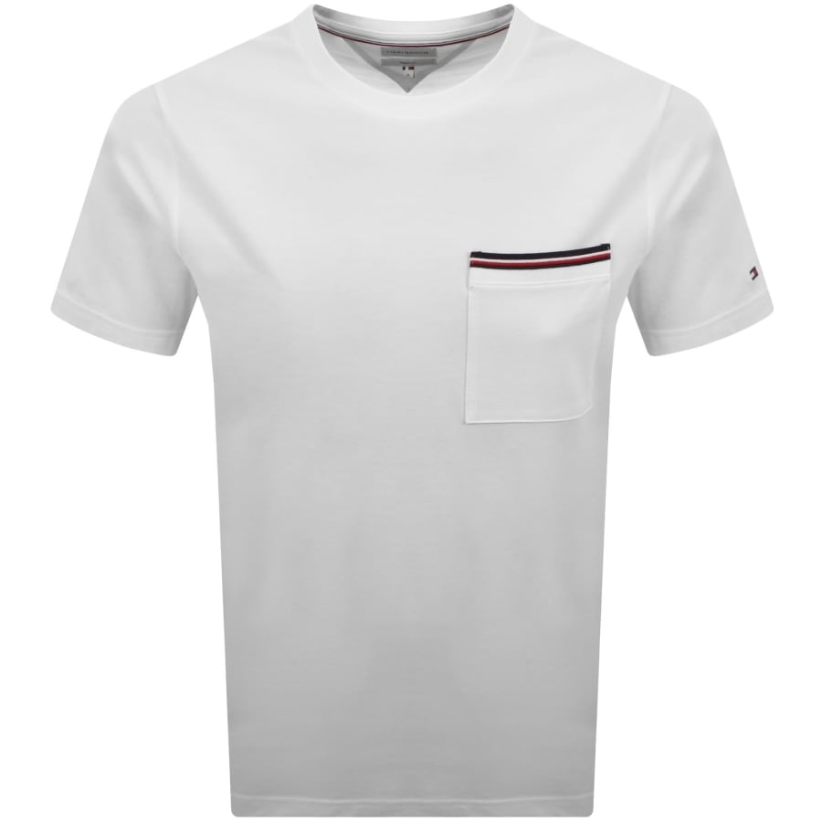Image number 1 for Tommy Hilfiger Regular Fit Pique T Shirt White
