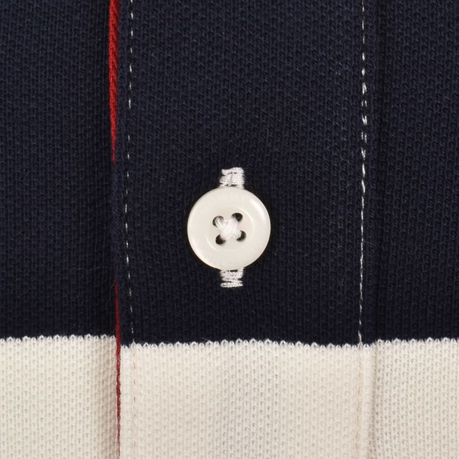 Image number 4 for Tommy Hilfiger Rugby Stripe Polo T Shirt Cream