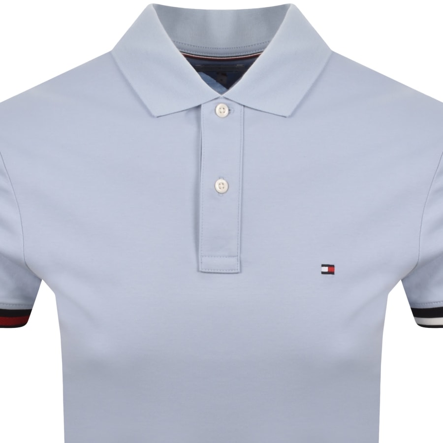 Image number 2 for Tommy Hilfiger Liquid Cotton Cuff Polo Blue