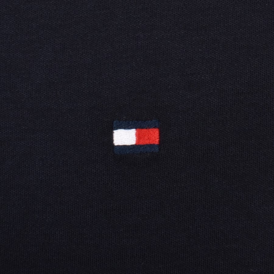 Image number 3 for Tommy Hilfiger Interlock Placket Detail Polo Navy
