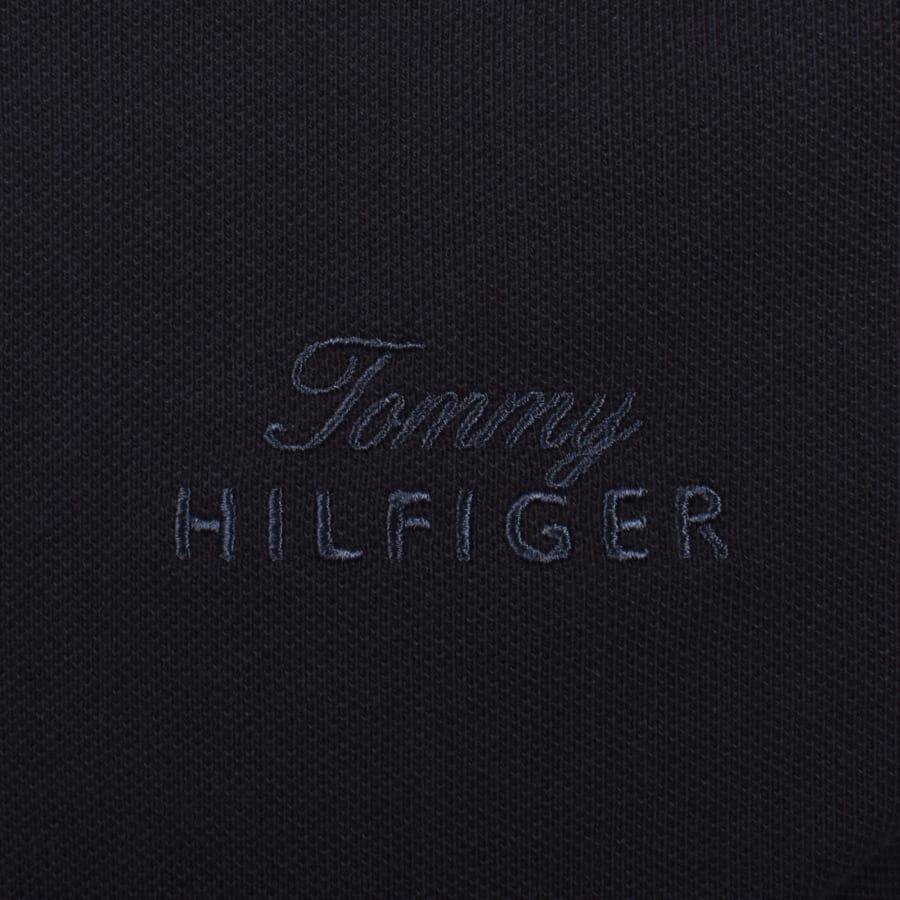 Image number 3 for Tommy Hilfiger Pique Melange Collar Polo Navy