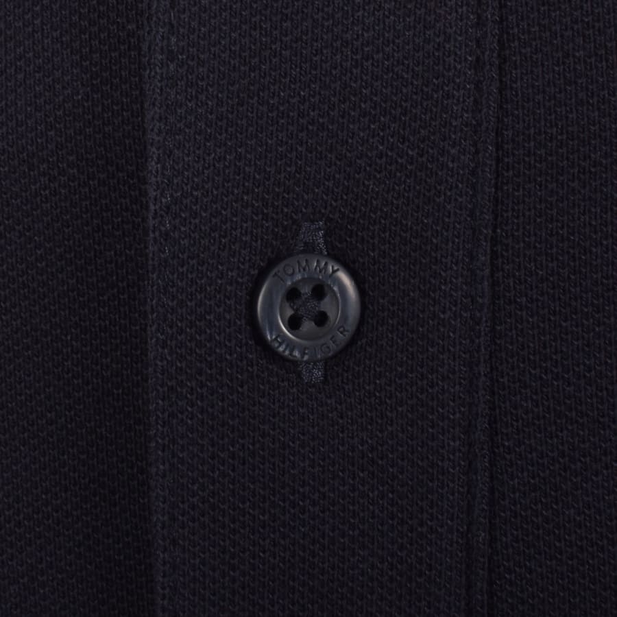 Image number 4 for Tommy Hilfiger Pique Melange Collar Polo Navy
