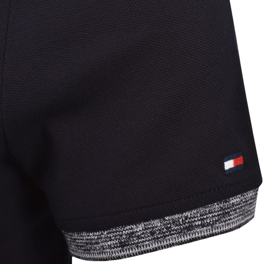 Image number 5 for Tommy Hilfiger Pique Melange Collar Polo Navy