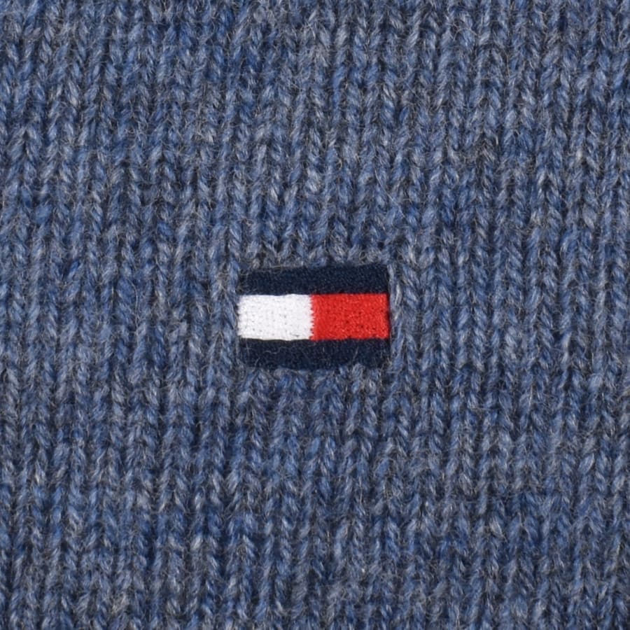 Image number 3 for Tommy Hilfiger Lambswool Knit Polo Blue