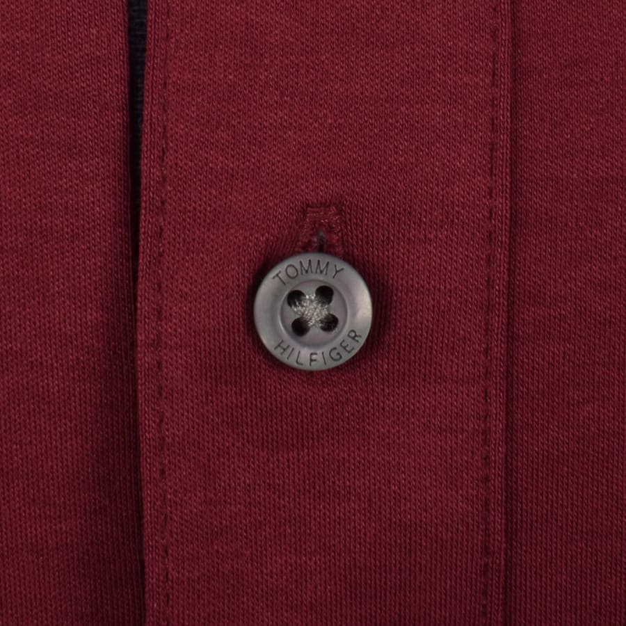 Image number 4 for Tommy Hilfiger Placket Detail Polo Burgundy