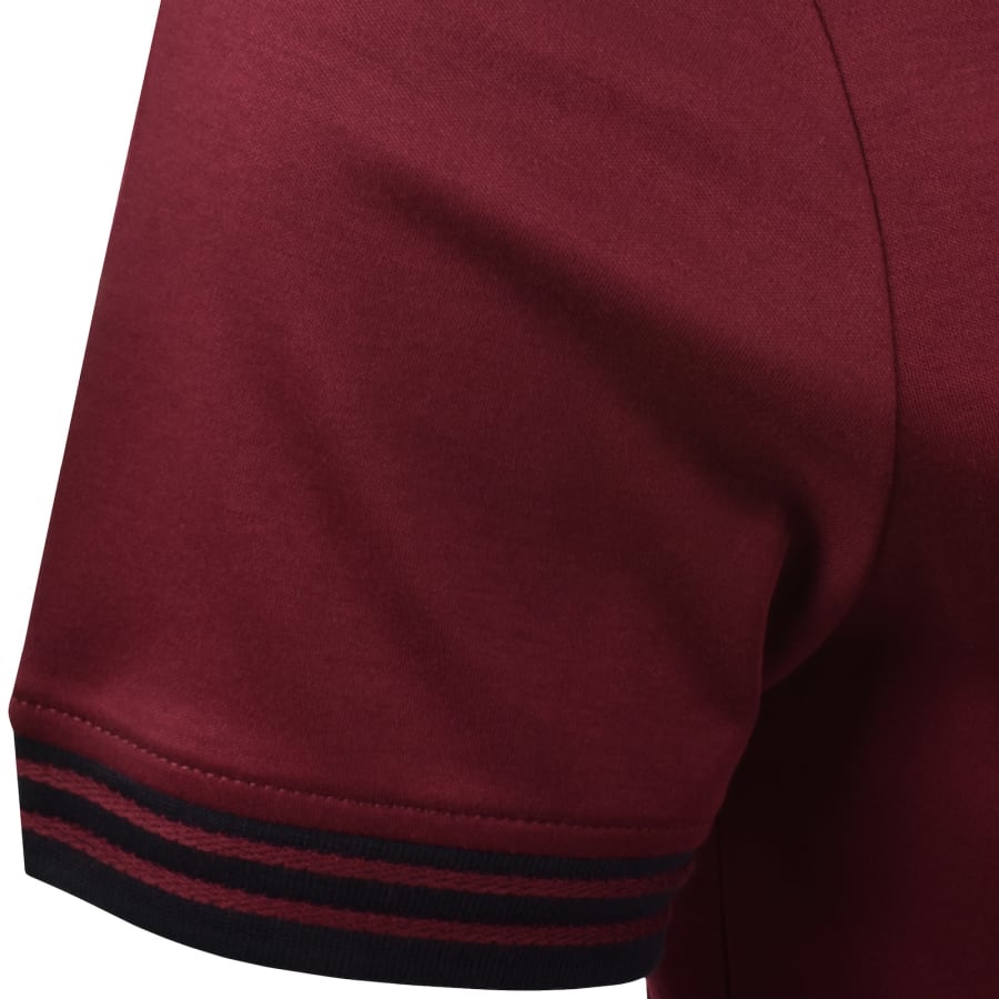 Image number 5 for Tommy Hilfiger Placket Detail Polo Burgundy