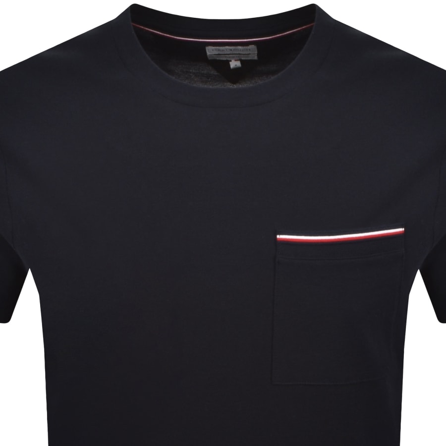 Image number 2 for Tommy Hilfiger Regular Fit Pique T Shirt Navy